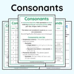 Consonants and Consonant Sounds Printables Consonants and Consonant Sounds Printables