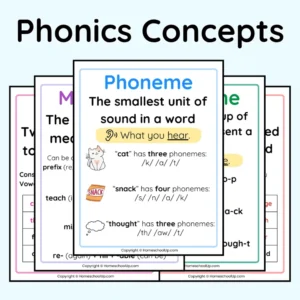 Phonics Concepts Anchor Chart Phonics Concepts Anchor Chart