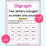 Phonics Concepts Anchor Chart Digraph Phonics Concepts Anchor Chart Digraph