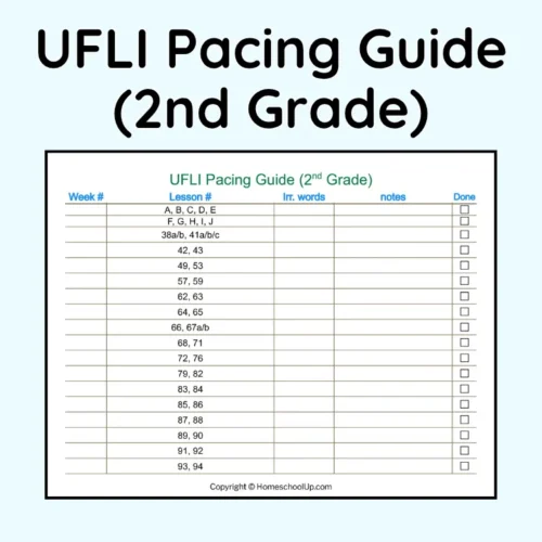 UFLI Pacing Guide (2nd Grade)